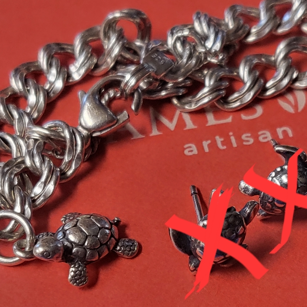James Avery Bracelet with Turtle charm